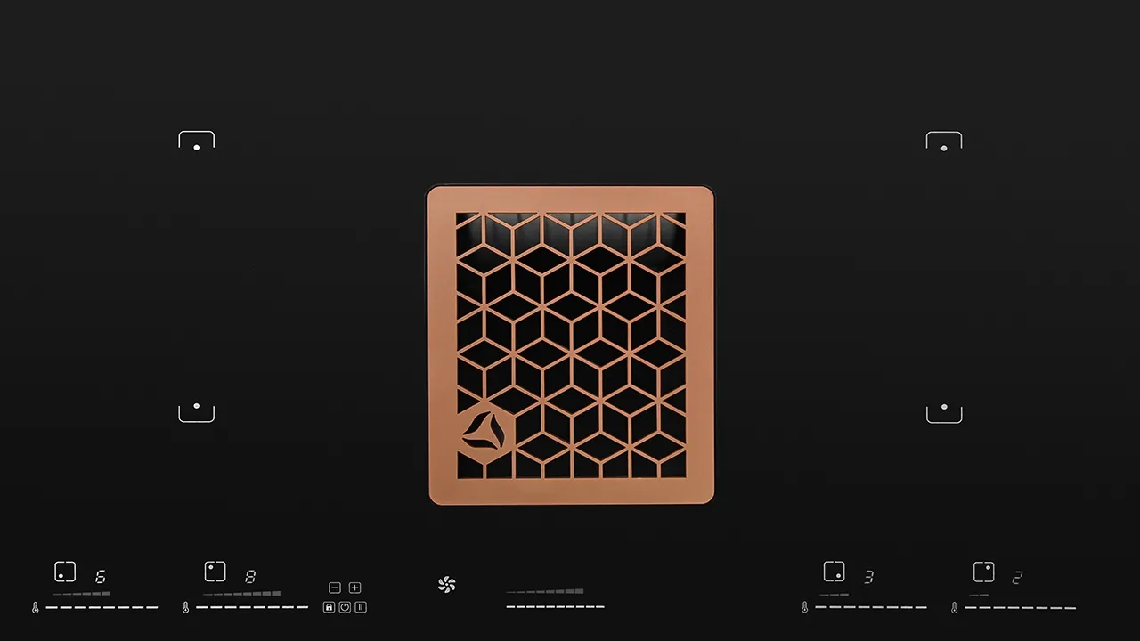 2 v 1 vstavný odsávač v indukčnej platni