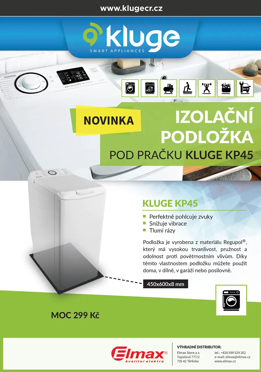 Obrázok Pryžová podložka pod práčky KP45