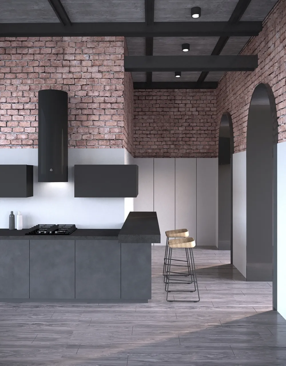 Obrázok Odsávač komínový Tubus Black (CDP3801C)