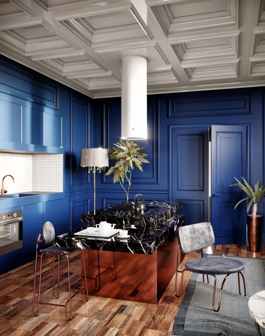 Obrázok Odsávač ostrovčekový Tubus W White (CDW3801B)