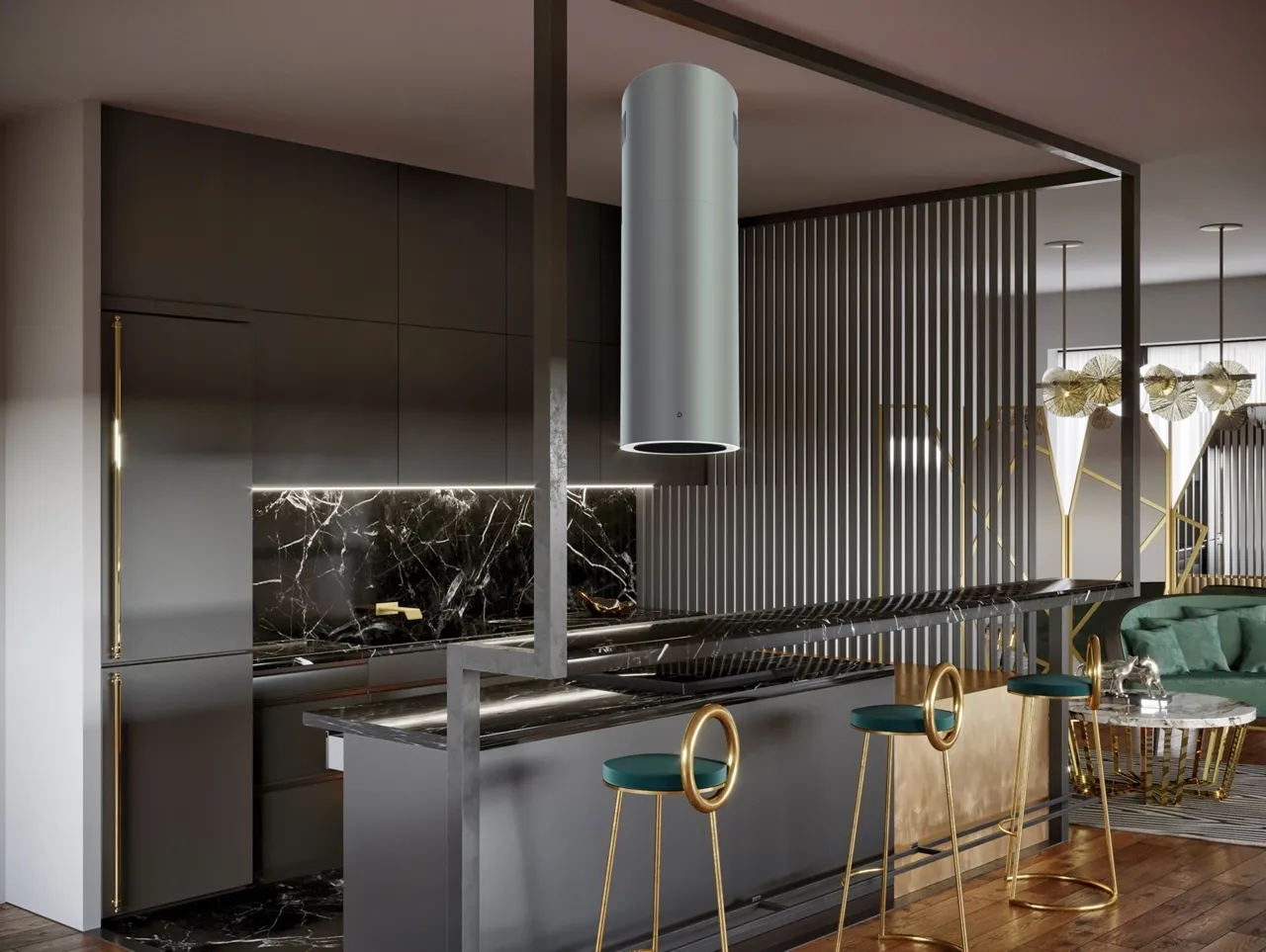 Obrázok Odsávač ostrovčekový Tubus W Inox (CDW3801I)