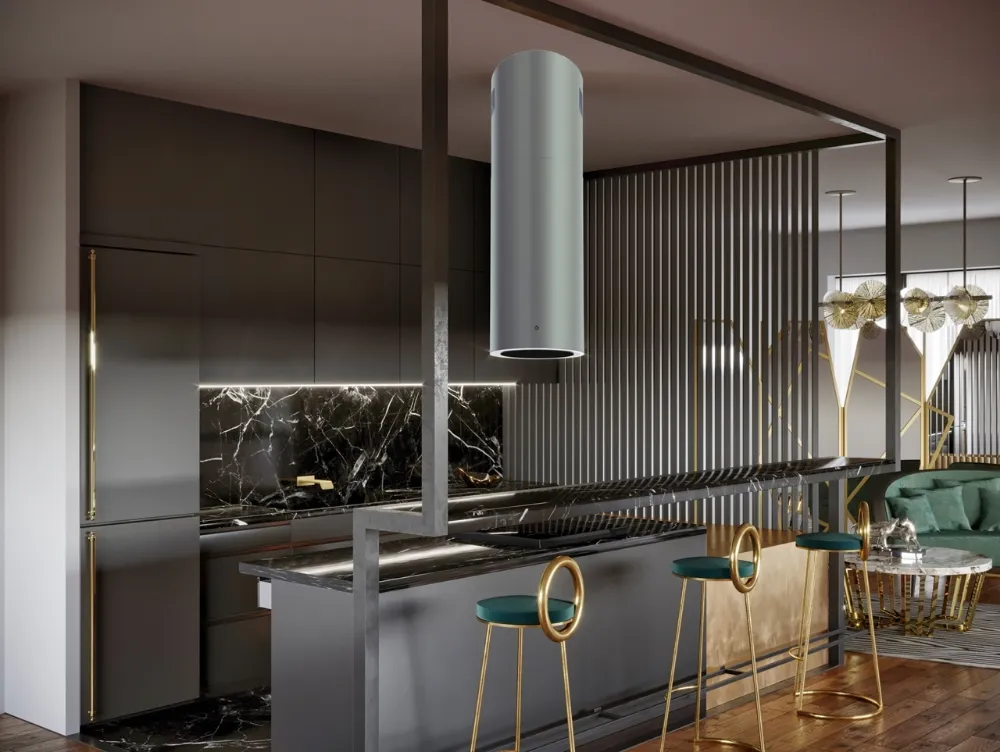 Obrázok Odsávač ostrovčekový Tubus W Inox (CDW3801I)