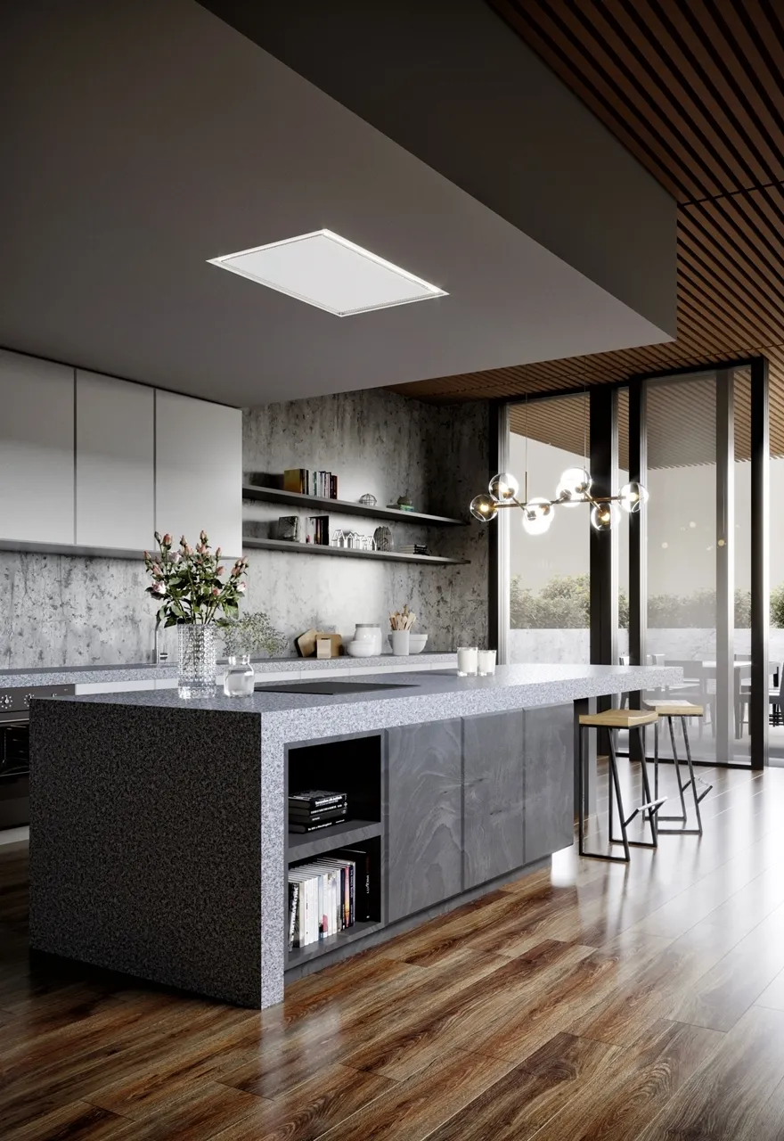 Obrázok Vstavaný stropný odsávač pár SU Frame White (CDS9002B)