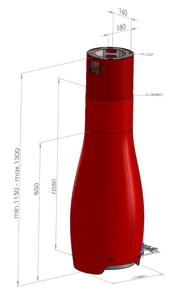 Obrázok Odsávač ostrovčekový Hydria White (CDW4401B)