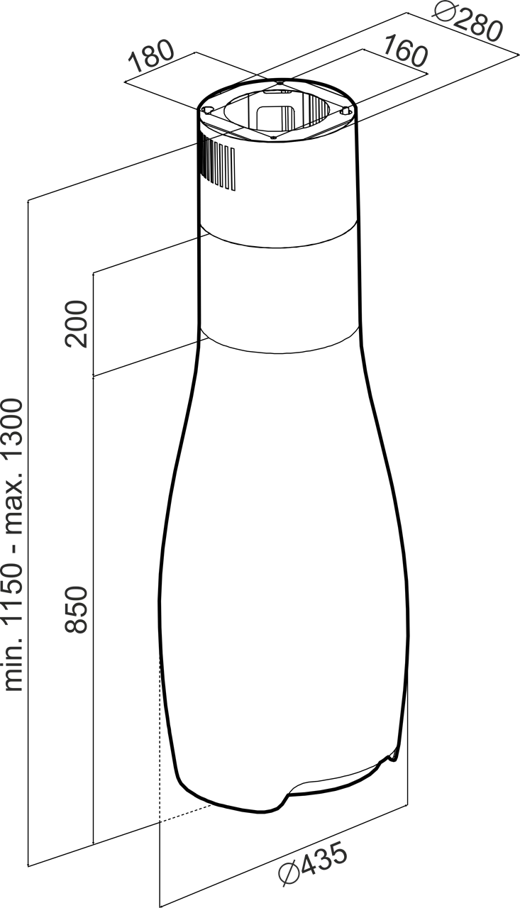 Obrázok Odsávač ostrovčekový Hydria White (CDW4401B)