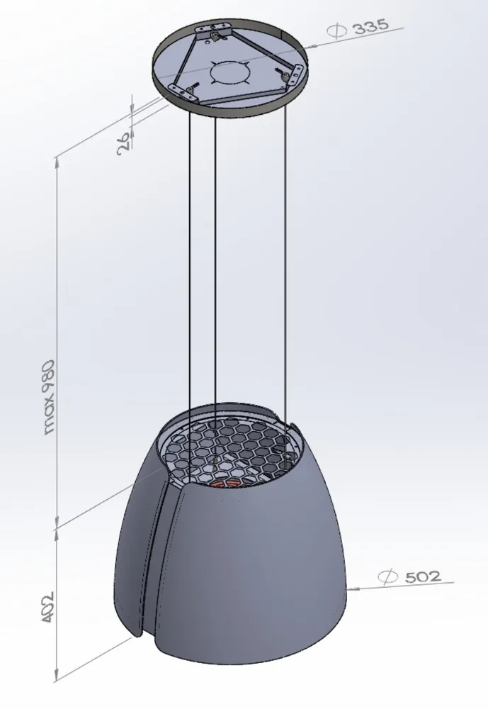 Obrázok Odsávač ostrovčekový Miss W White (CDW5001B)