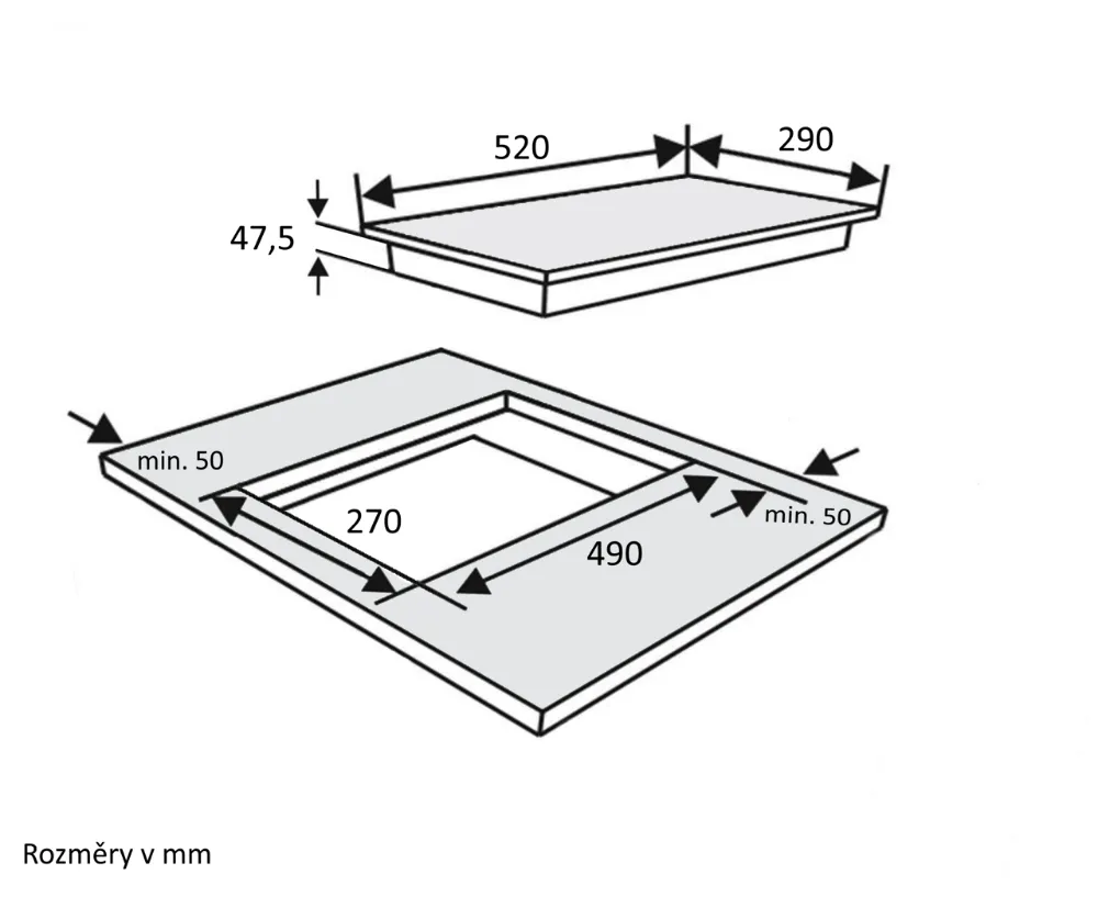 Obrázok DOSKA SKLOKERAMICKÁ KPV3000B
