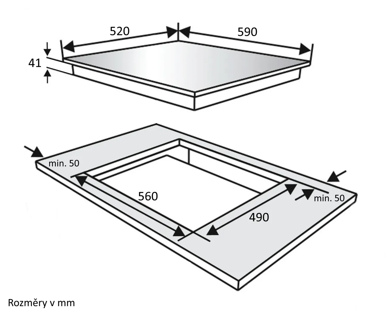 Obrázok DOSKA SKLOKERAMICKÁ KPV6010B