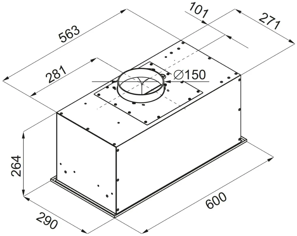 Obrázok ODSÁVAČ DO SKRINKY KOV6600BLG