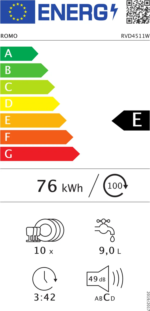 Obrázok Myčka nádobí RVD4511W