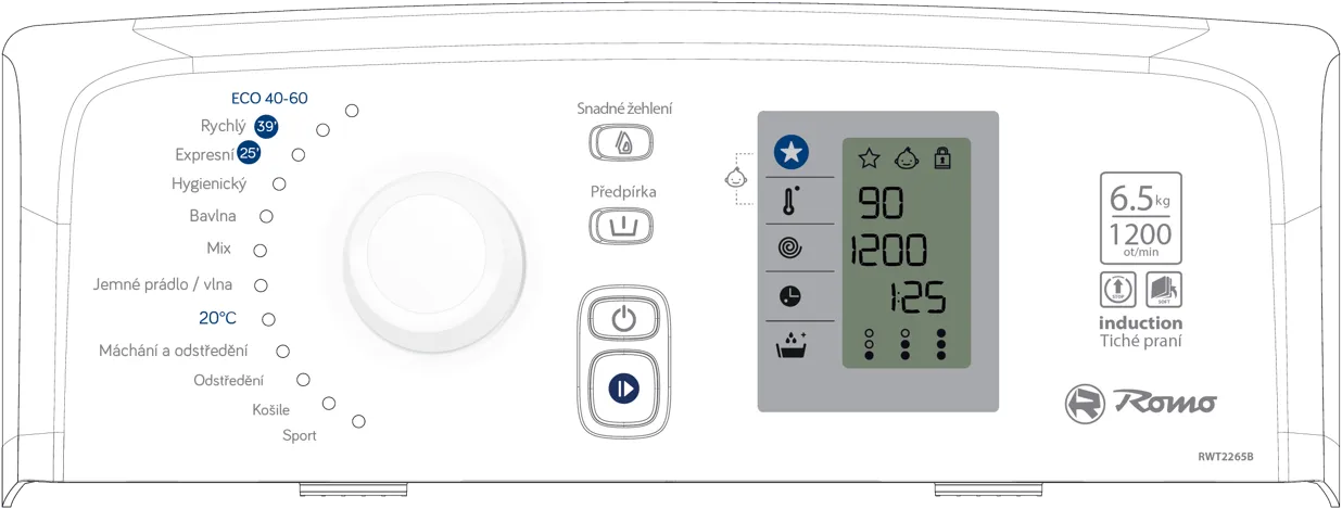 Obrázok Práčka Romo RWT2265B