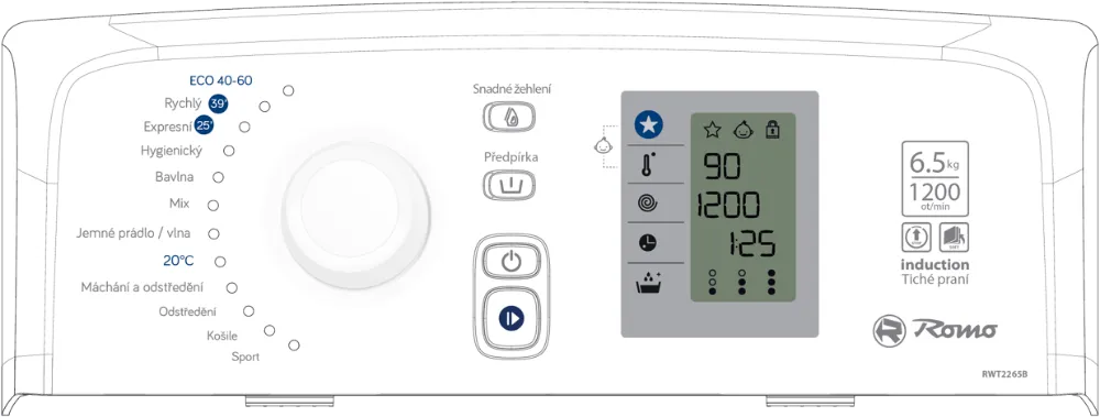 Obrázok Práčka Romo RWT2265B
