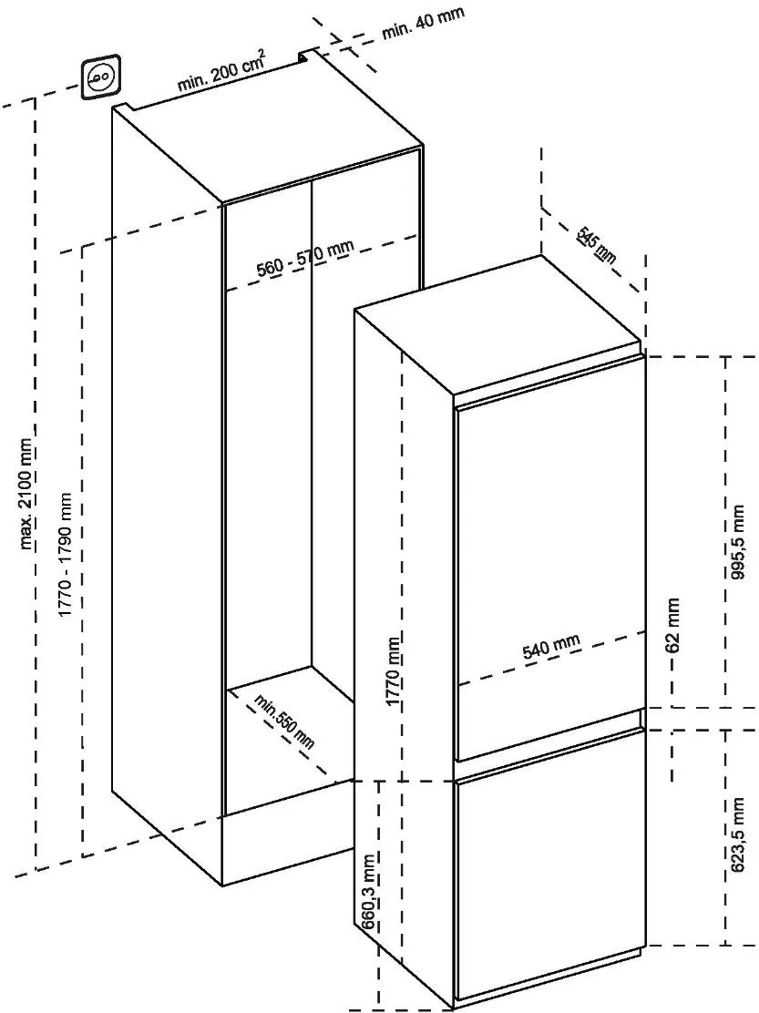 Obrázok CHLADNIČKA DRC1775EN