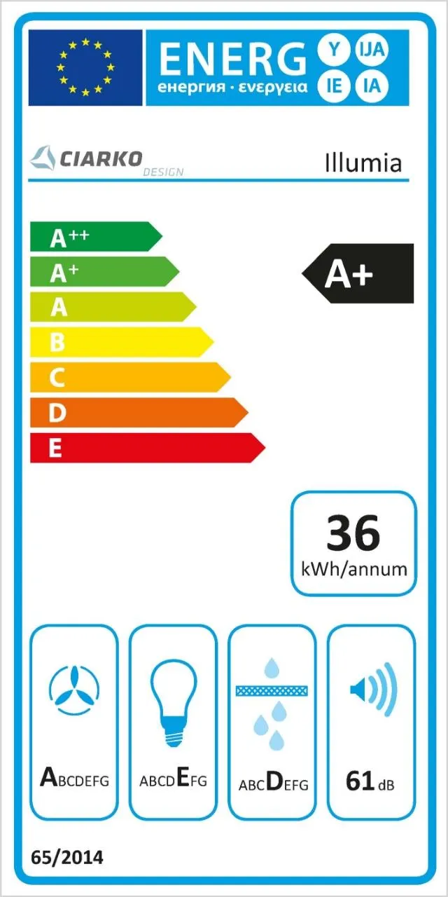 Obrázok Odsávač šikmý komínový Illumia Black (CDP9002C)