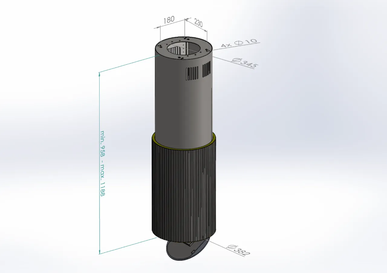 Obrázok Odsavač ostrůvkový Monogram W Black (CDW3802C)