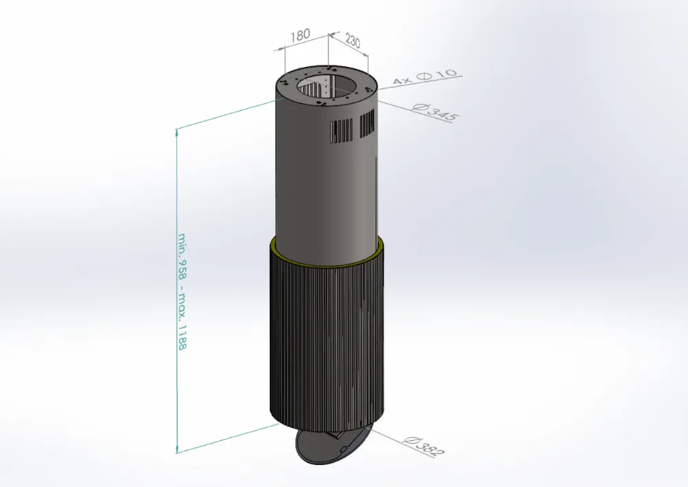 Obrázok Odsavač ostrůvkový Monogram W Gold (CDW3802Z)