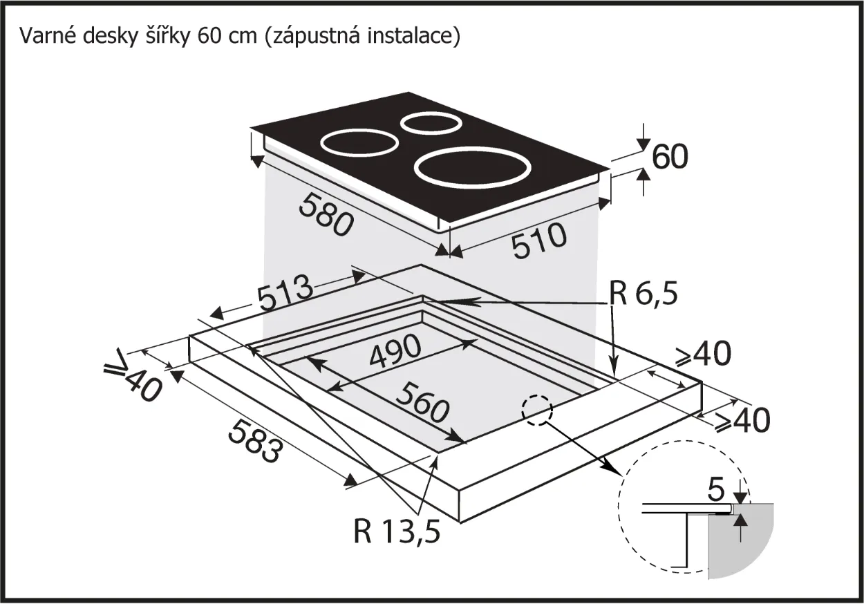 Obrázok DOSKA INDUKČNÁ BPI1641SB
