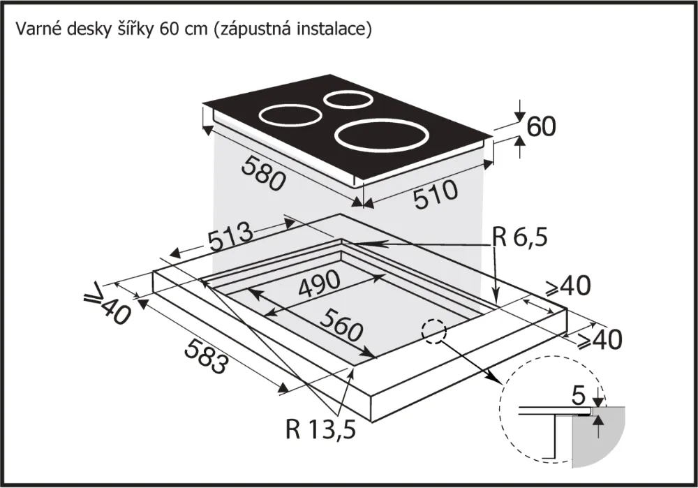 Obrázok DOSKA INDUKČNÁ BPI1641SB