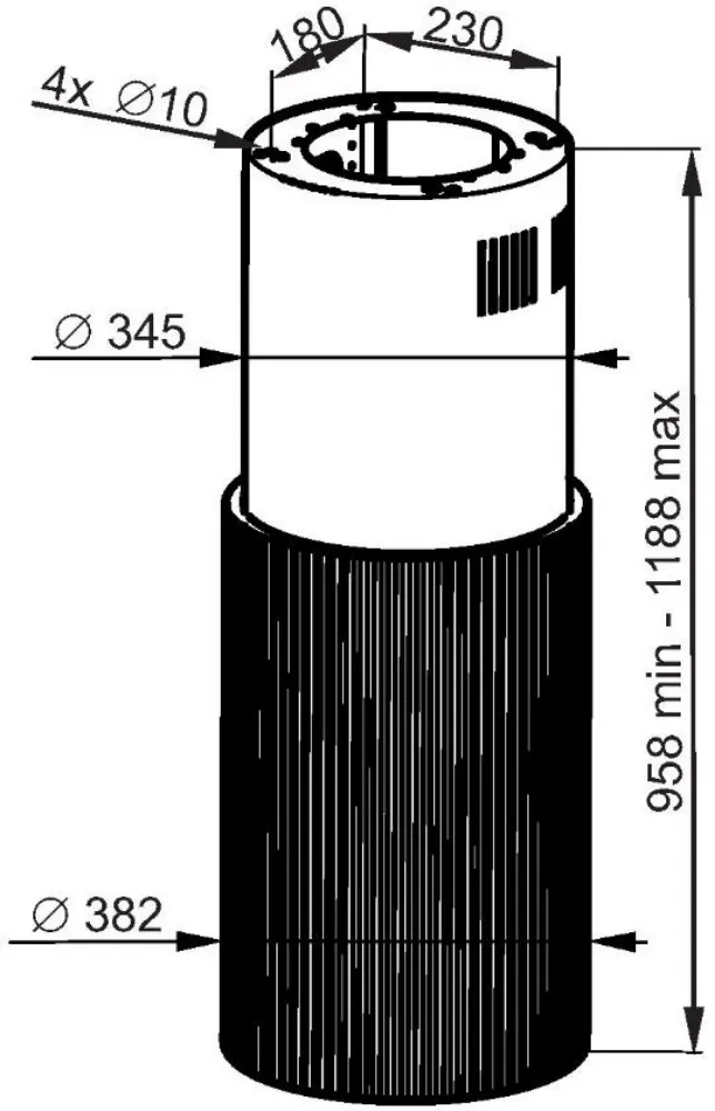 Obrázok Odsavač ostrůvkový Monogram W Black (CDW3802C)