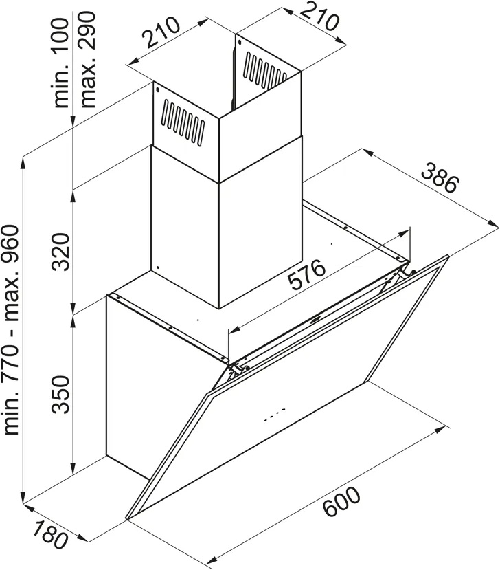 Obrázok ODSÁVAČ ŠÍKMÝ KOMÍNOVÝ KOS6301BLG