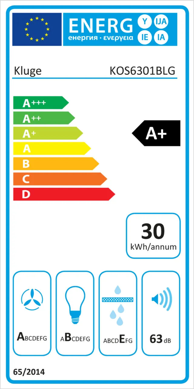 Obrázok ODSÁVAČ ŠÍKMÝ KOMÍNOVÝ KOS6301BLG