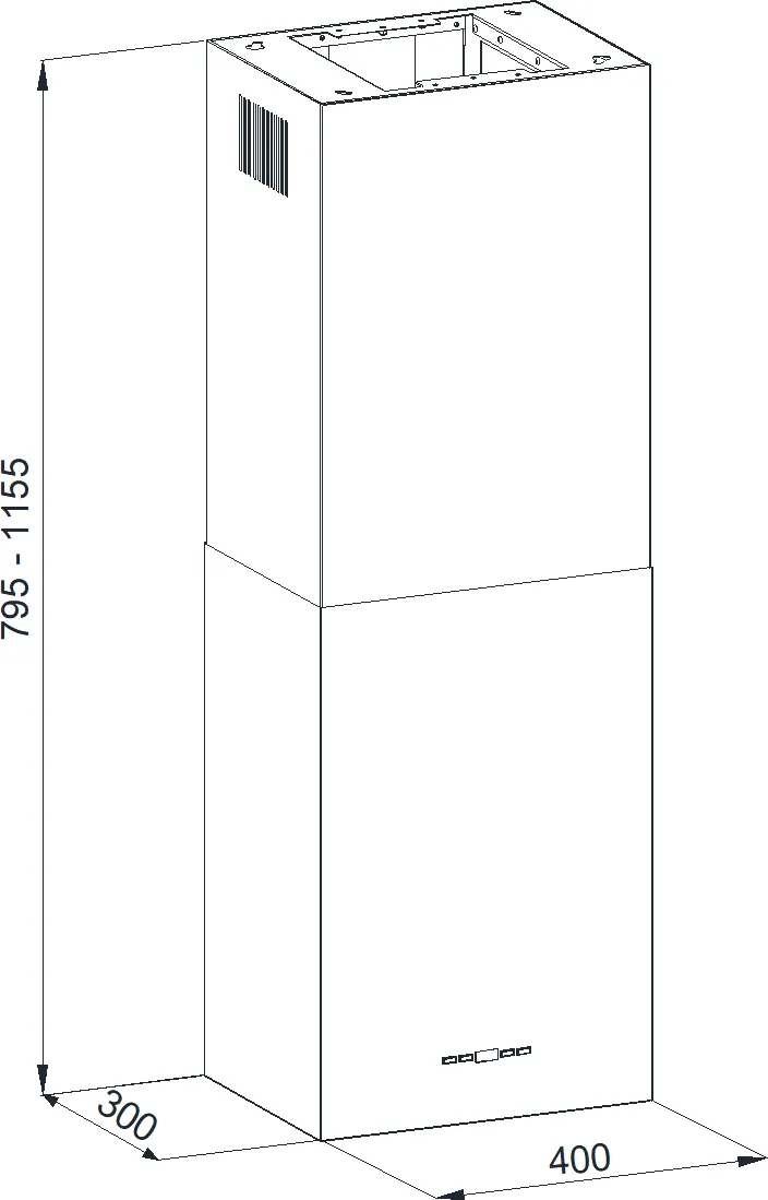 Obrázok Odsávač ostrovčekový KMI4000BLG