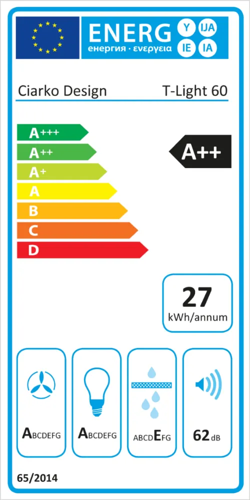 Obrázok Odsávač komínový T-Light Black 60 (CDT6002C)