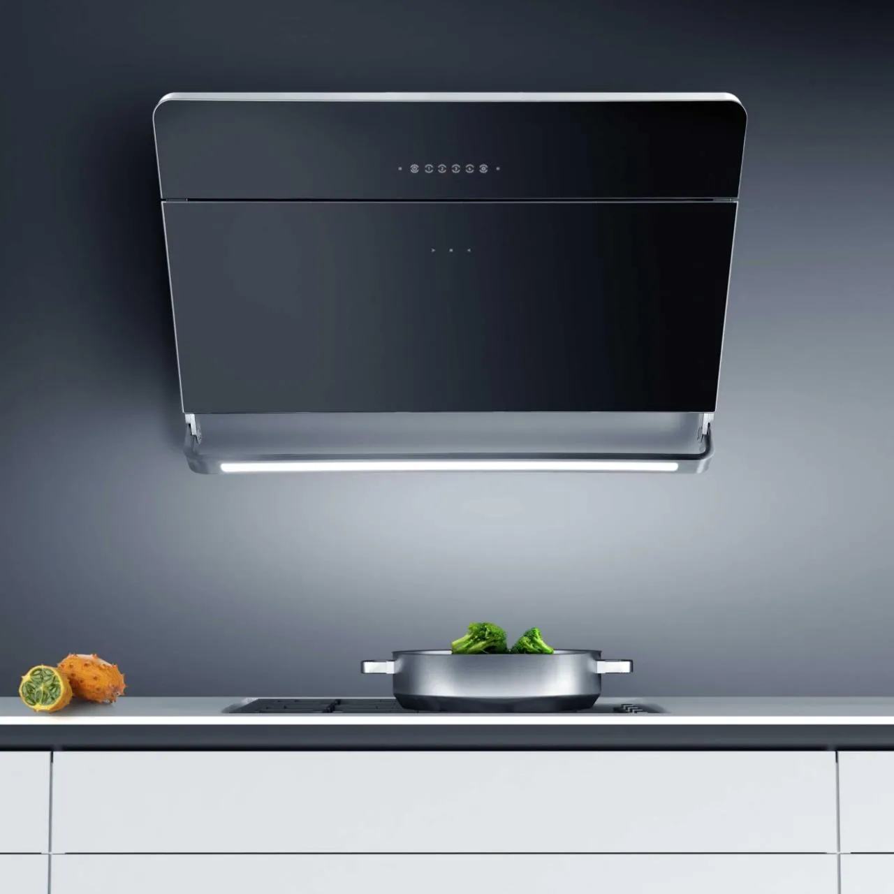 Obrázok Odsávač šikmý komínový Illumia Black (CDP9002C)