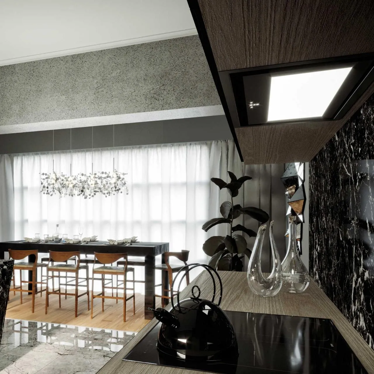 Obrázok Odsávač vstavaný do skrinky SU Mini 74 Black (CDZ7402C)