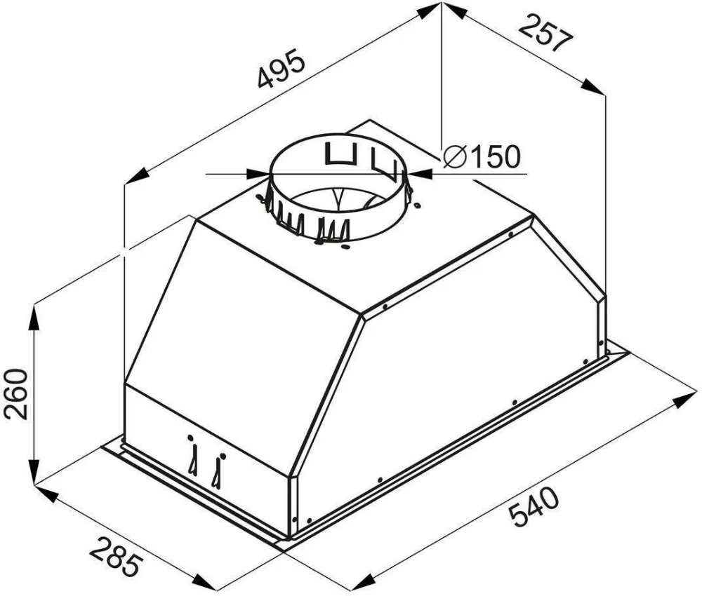 Obrázok ODSÁVAČ PLNĚ VSTAVANÝ BHG2552B
