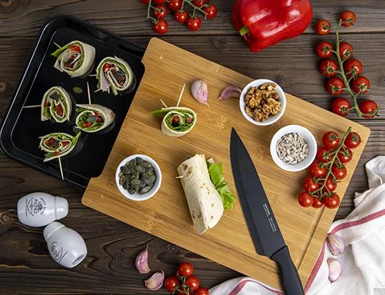 Bambusové prkénko s táckem KLUGE Smile SDB-5