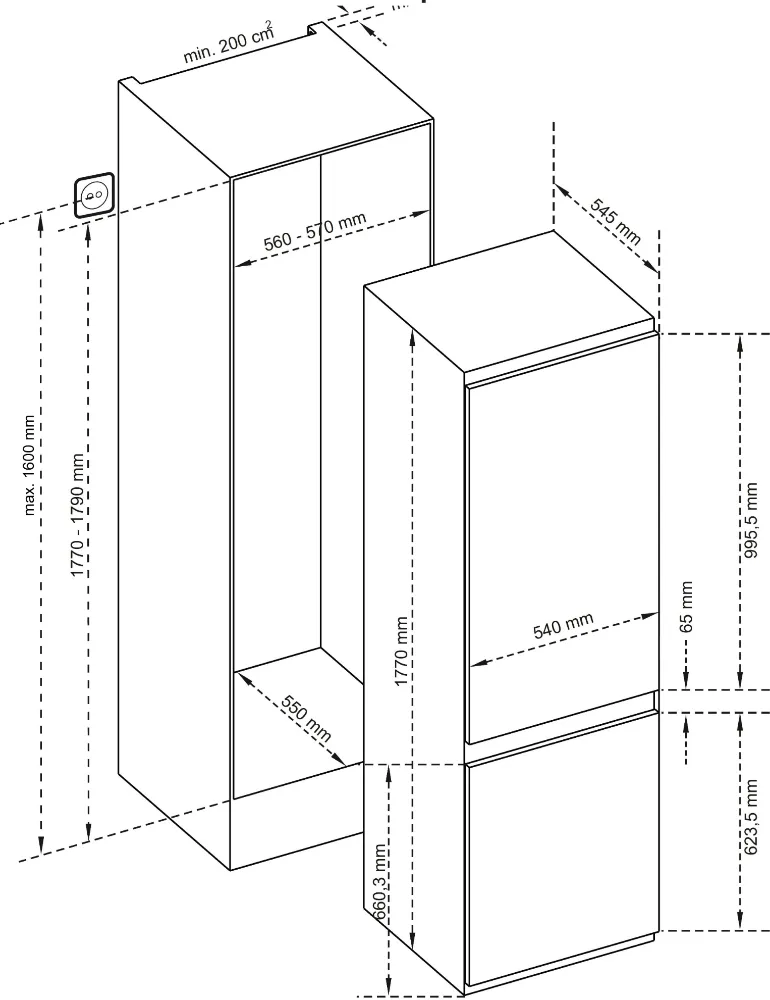 Obrázok CHLADNIČKA VSTAVANÁ KCN2256J