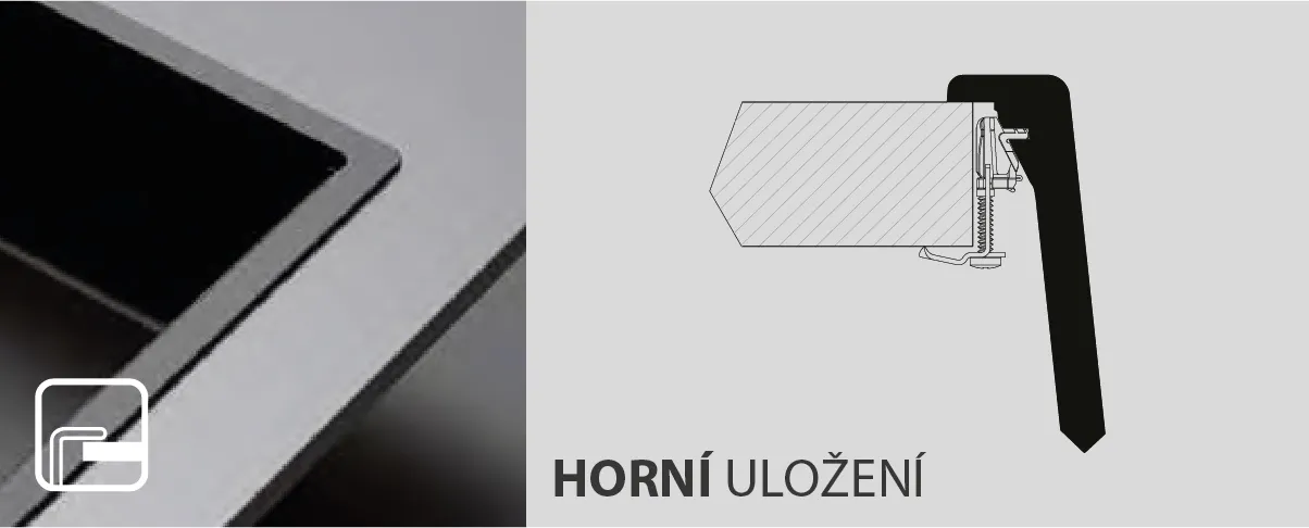 Obrázok Drez FORMHAUS D-100L CROMA Horné uloženie