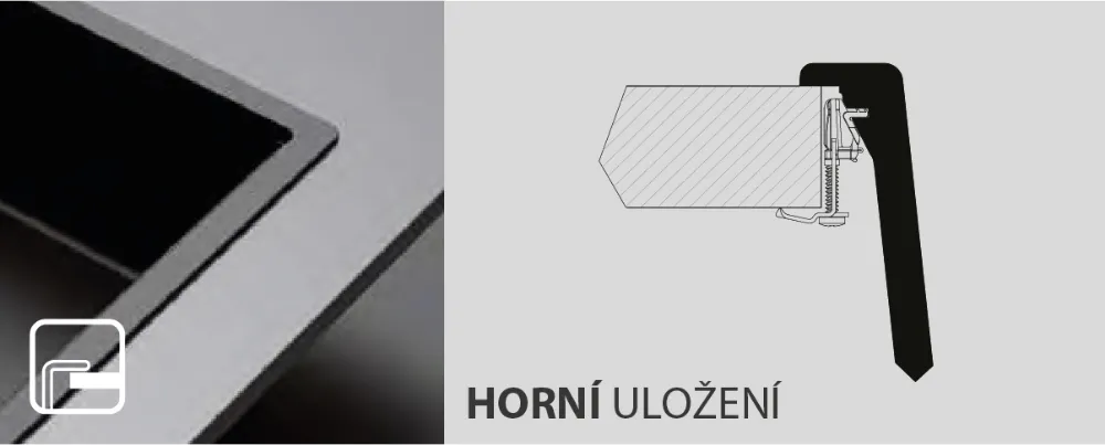 Obrázok Drez FORMHAUS D-100LS CROMA Horné uloženie