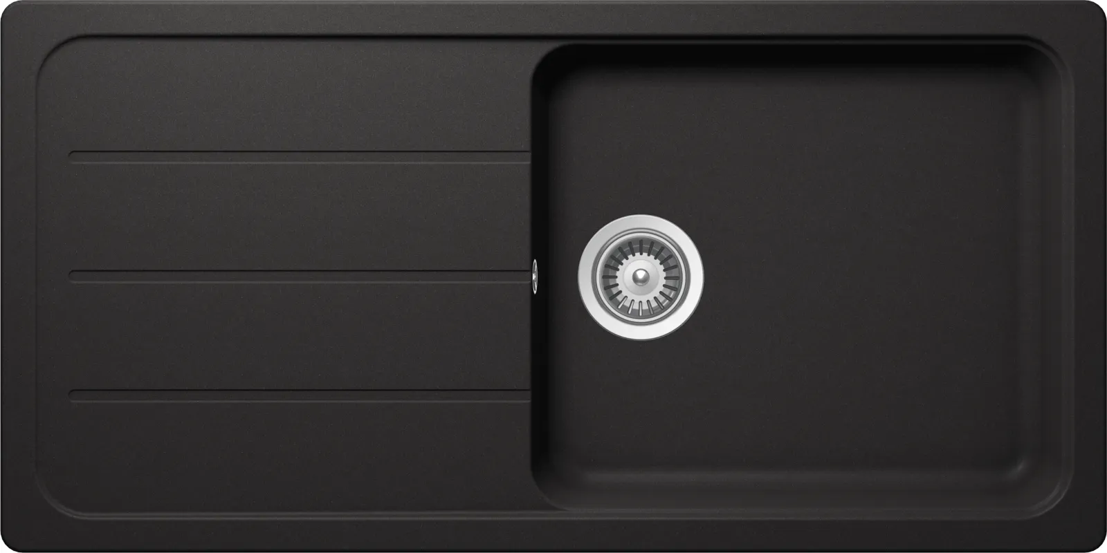 Obrázok Drez FORMHAUS D-100L NERO Spodné uloženie