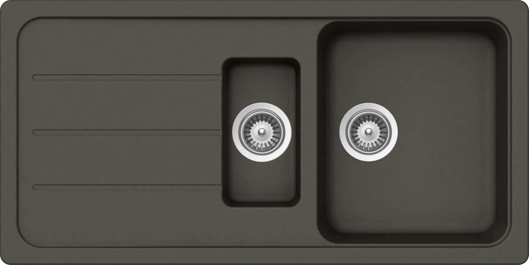 Obrázok Drez FORMHAUS D-150L ASPHALT Spodné uloženie