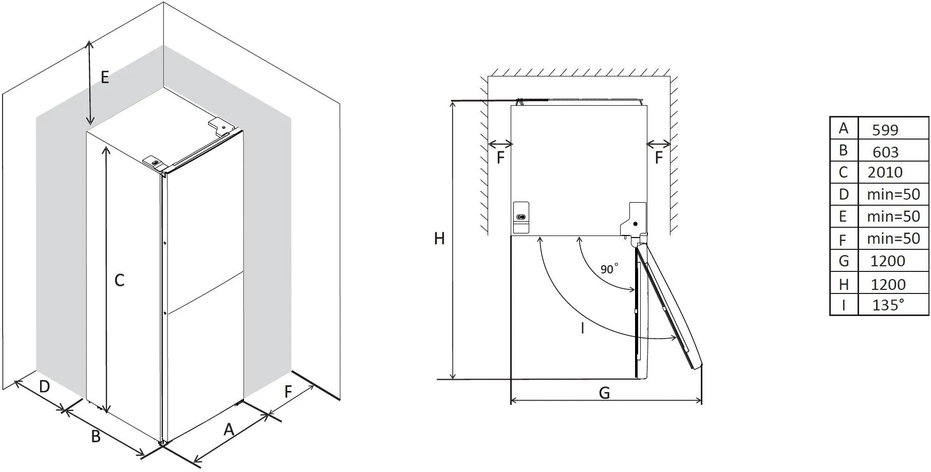 Obrázok CHLADNIČKA KOMBINOVANÁ RCN4326W