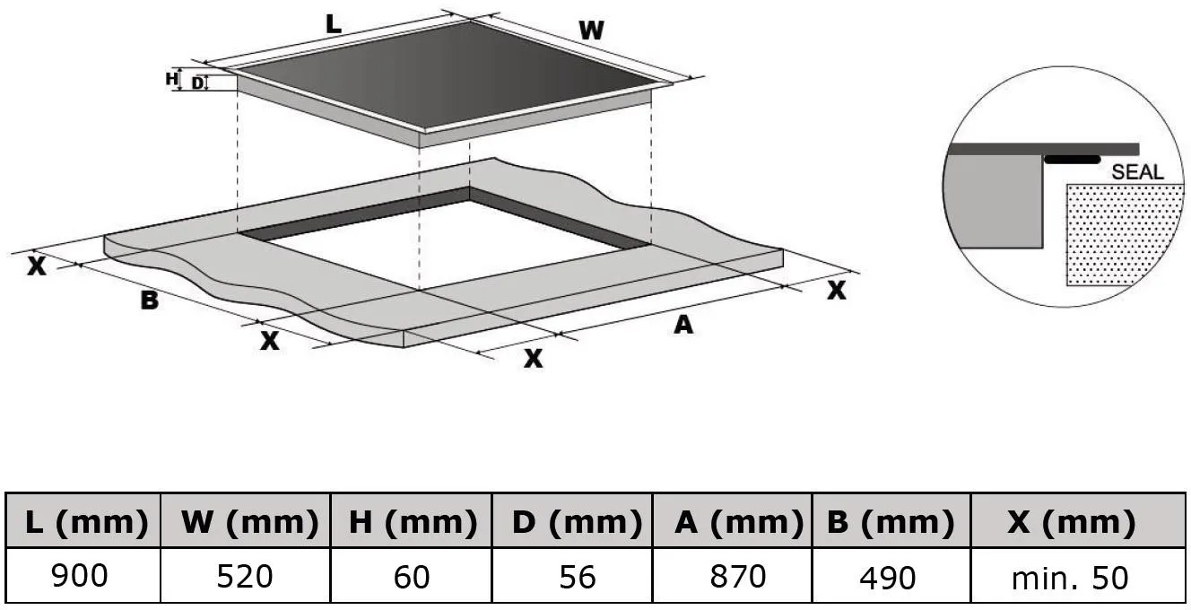 Obrázok DOSKA INDUKČNÁ KPI9040B