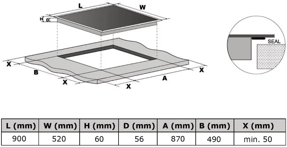 Obrázok DOSKA INDUKČNÁ KPI9040B