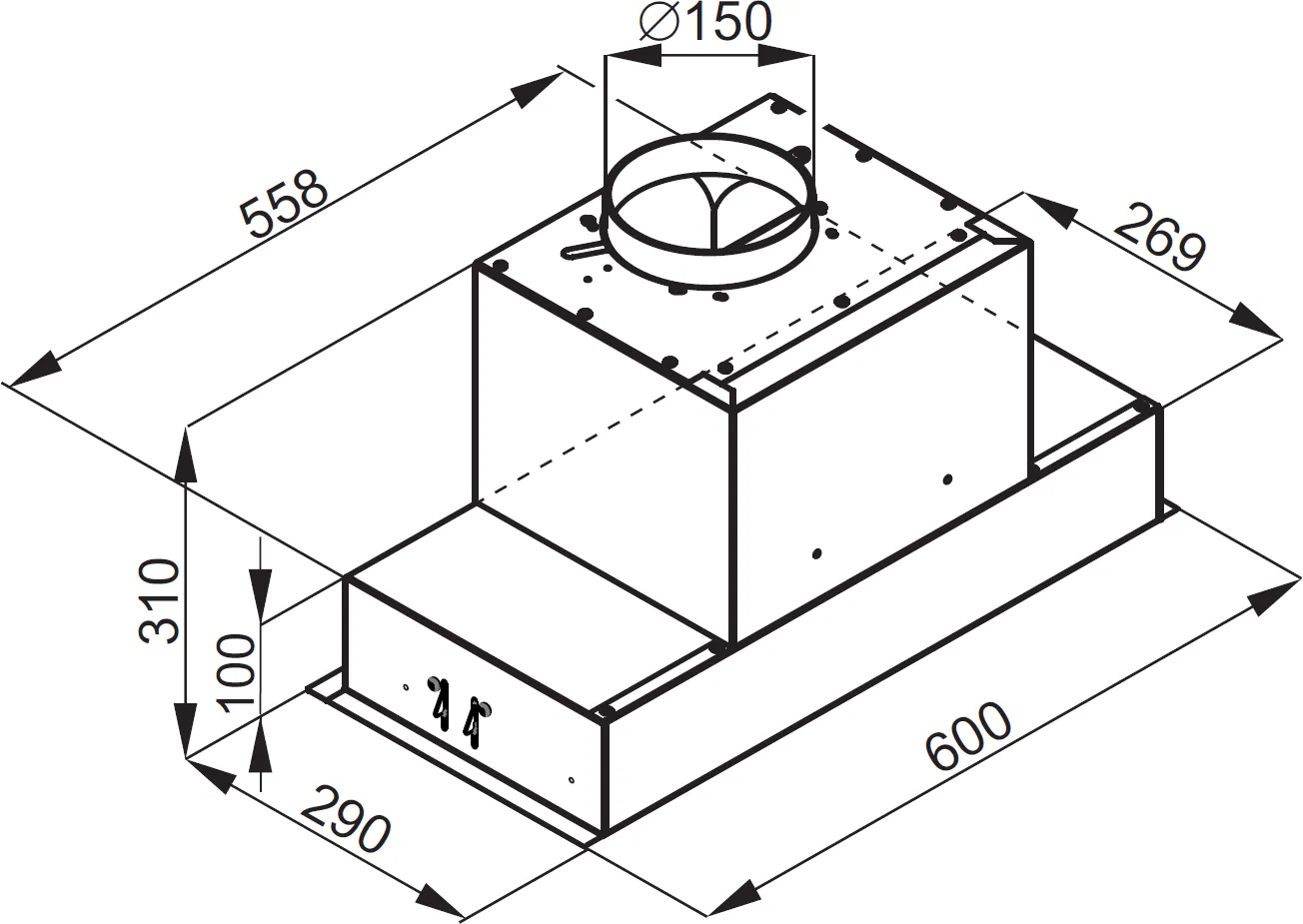 Obrázok ODSÁVAČ DO SKŘÍŇKY KOV6140BLG