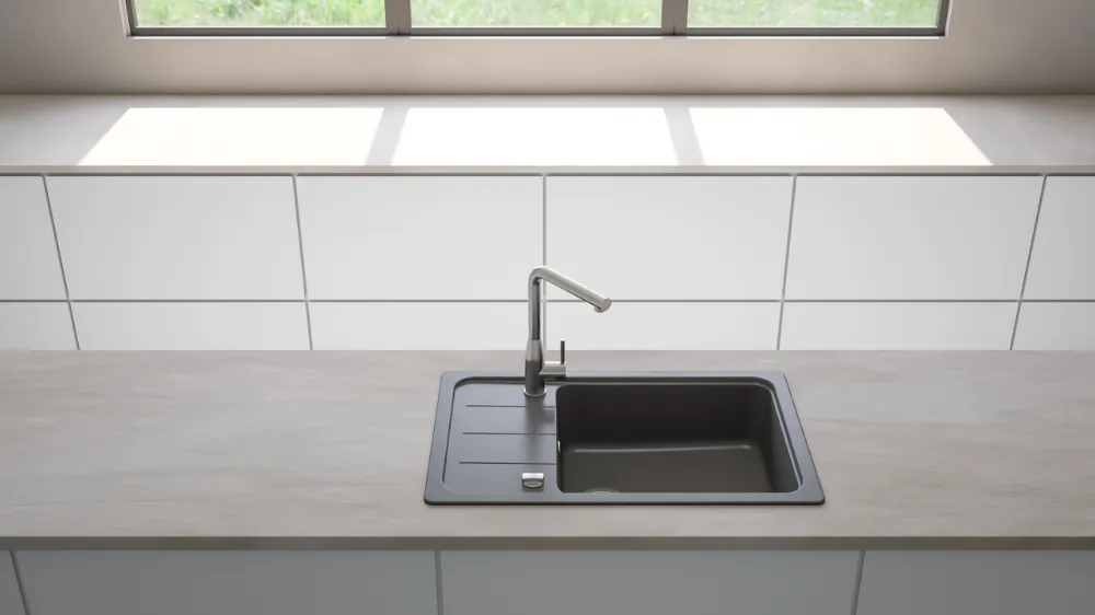 Obrázok Drez FORMHAUS D-100LS ASPHALT Spodné uloženie