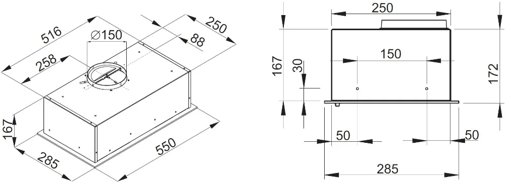 Obrázok ODSAVAČ DO SKŘÍŇKY KOV6150BLG