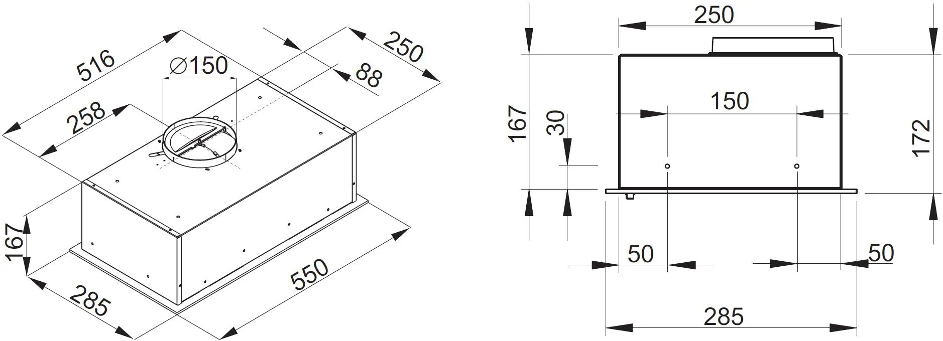 Obrázok ODSAVAČ DO SKŘÍŇKY KOV6150WHG