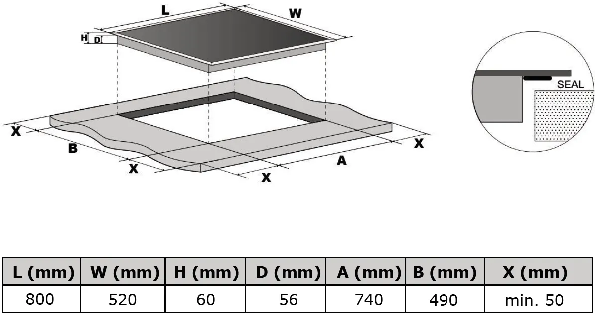 Obrázok DOSKA INDUKČNÁ KPI8031B