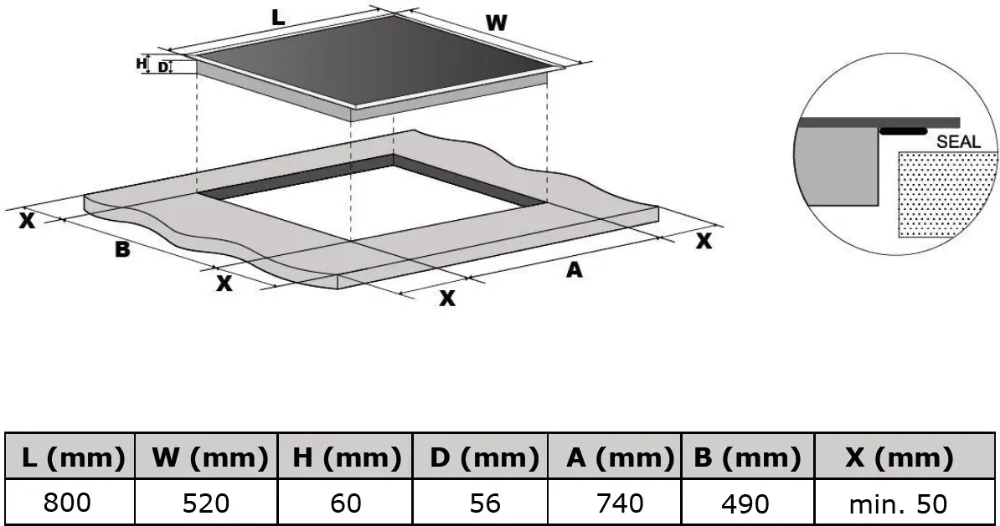 Obrázok DOSKA INDUKČNÁ KPI8031B