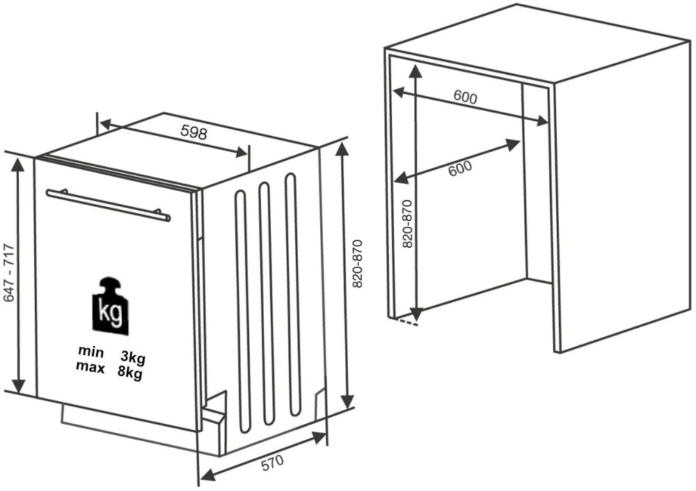 Obrázok UMÝVAČKA VSTAVANÁ KVD6002P