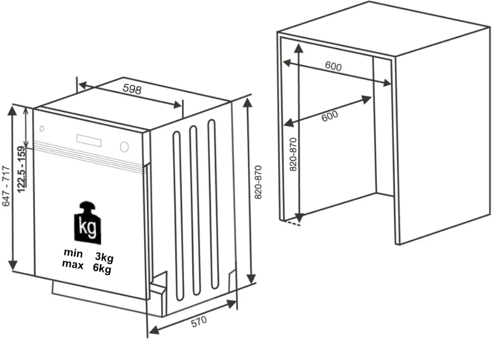 Obrázok UMÝVAČKA RIADU VSTAVANÁ KVD6012B