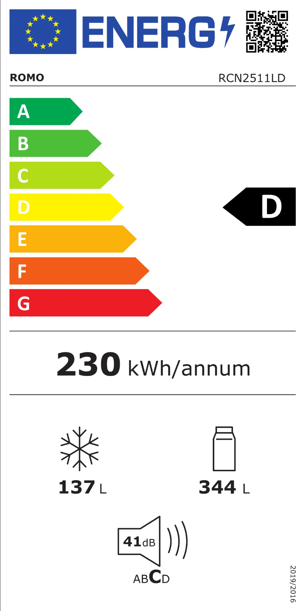 Obrázok CHLADNIČKA RCN2511LD