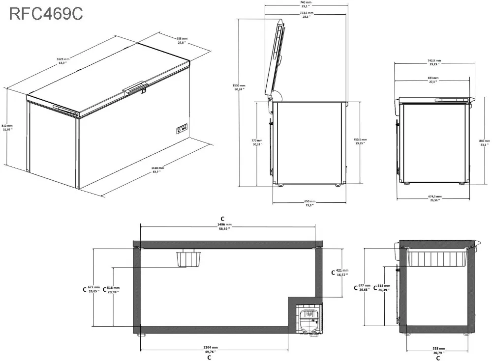 Obrázok MRAZNIČKA PULTOVÁ RFC469C
