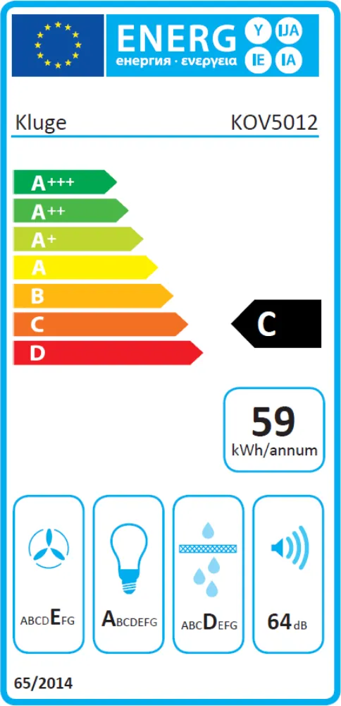 Obrázok ODSÁVAČ PLNE VSTAVANÝ  KOV5012BL
